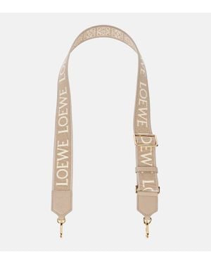 Loewe Schulterriemen Anagram Mit Leder - Weiß