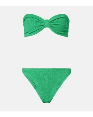 Hunza G 'Jean' Bandeau-Bikini - Grün