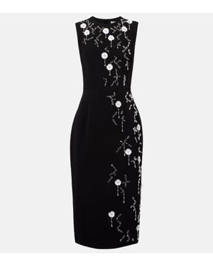 Emilia Wickstead Abito Midi Cappia - Nero
