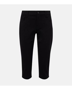 7 For All Mankind Mid-Rise Skinny Jeans Capri - Schwarz