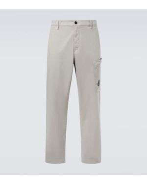 C.P. Company Cargohose Lens Aus Baumwoll-Satin - Grau