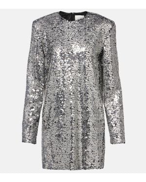 Isabel Marant Minikleid Heliane Mit Pailletten - Grau