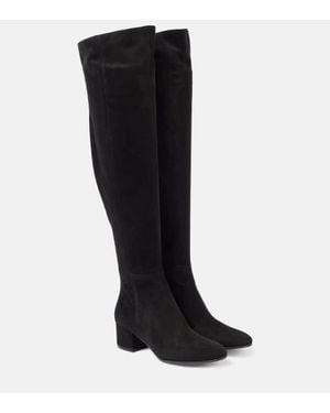 Gianvito Rossi Bottes En Daim - Noir