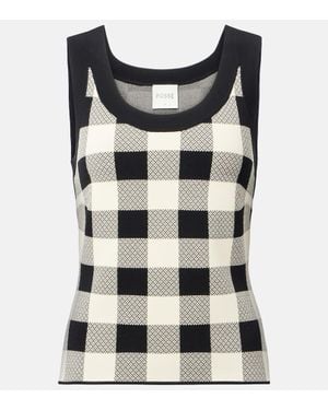 Posse Pippa Checked Tank Top - Black