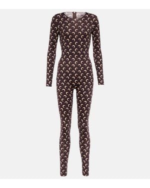 Marine Serre Printed Stretch-Jersey Jumpsuit - Multicolour