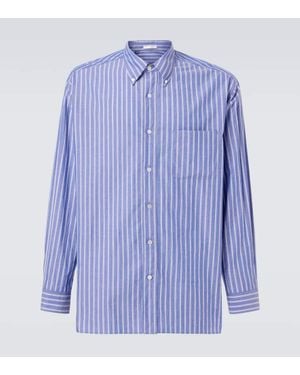 The Row Bresson Striped Cotton Poplin Shirt - Blue