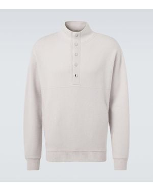Allude Wool And Cashmere Turtleneck Sweater - White