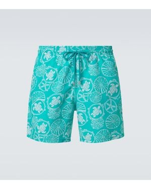 Vilebrequin Printed Swim Trunks - Blue