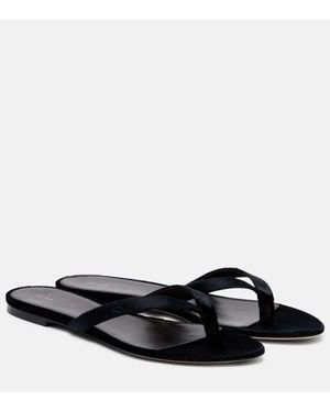 The Row Sandalen Sacha Aus Samt - Schwarz