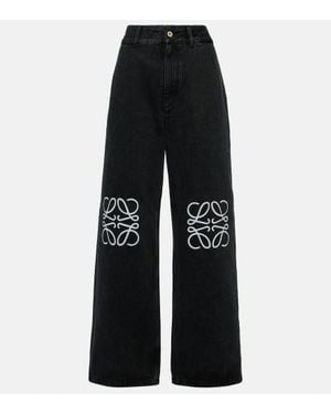 Loewe Jeans A Gamba Larga Anagram - Nero