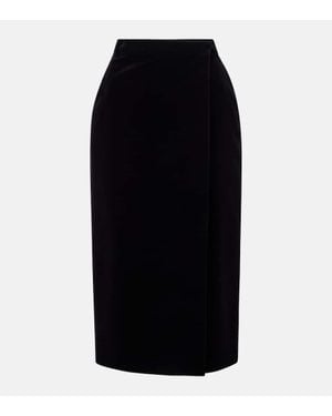 Saint Laurent Falda Tubo De Algodon - Negro