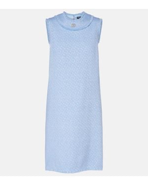 Dolce & Gabbana Abito Corto Dg - Blu