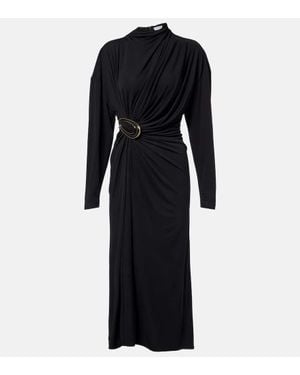 Bottega Veneta Midikleid Aus Crepe - Schwarz