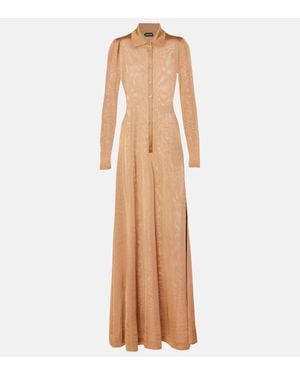 Tom Ford Knitted Polo Dress - Natural