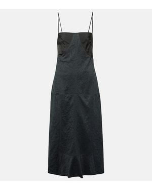 ワンピース JIL SANDER Chocolate Cotton Blend Dress Jil Sander Chocolate Cotton Blend Dress in Black | Lyst