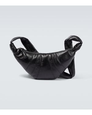Lemaire Messenger Bag Croissant Small Aus Leder - Schwarz