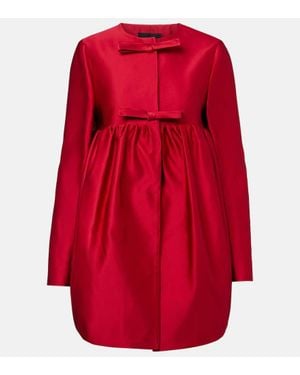 Giambattista Valli Mantel Aus Satin - Rot