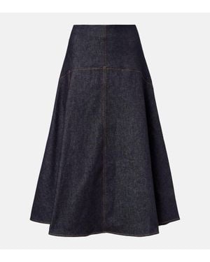 Jacquemus Midirock Triangle De-Nimes Aus Denim - Blau