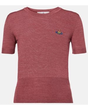 Vivienne Westwood Top Bea Aus Wolle Und Seide - Pink