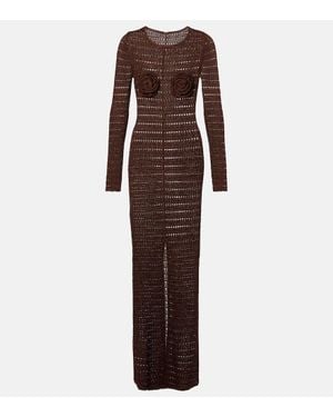 SAME Maxikleid Aus Haekelstrick - Braun