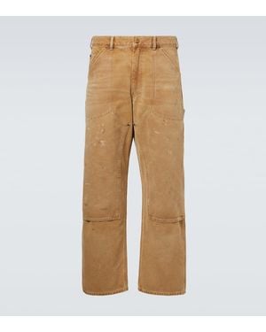 Polo Ralph Lauren Distressed Cotton Canvas Straight Pants - Natural