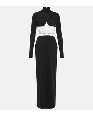 Christopher Kane Maxikleid Mit Cut-Outs - Schwarz