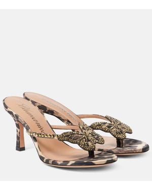 Blumarine Bedruckte Sandalen Butterfly 75 - Natur