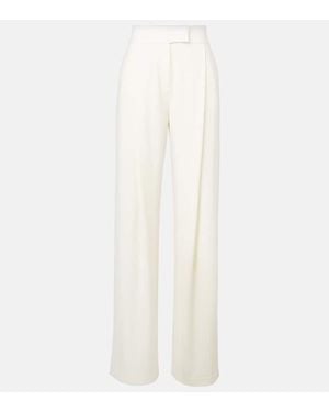 The Sei Weite High-Rise-Hose Aus Crepe - Weiß
