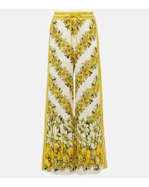 ALÉMAIS Pantaloni A Gamba Larga Gisela - Giallo