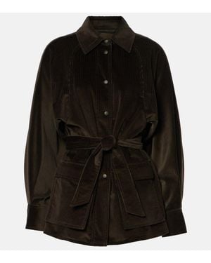 Max Mara Jacke Mattia aus Baumwoll-Cord - Schwarz