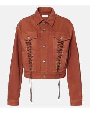 Rabanne Veste Raccourcie En Jean - Rouge