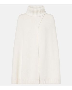 Lisa Yang Annie Cashmere Poncho - White