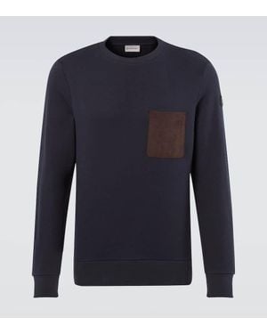 Moncler Cotton And Cashmere Sweatshirt - Blue