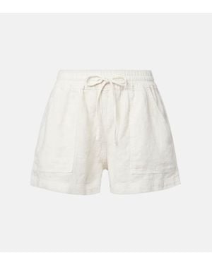 Velvet Sutton Linen Shorts - White
