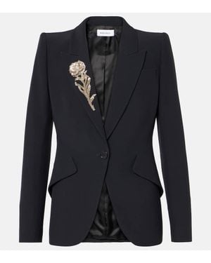 McQueen Bestickter Blazer - Blau
