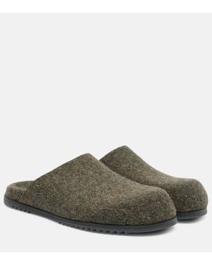Rick Owens Granola Slides - Green