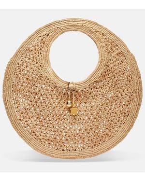 Jacquemus Spiaggia Raffia Tote Bag - Metallic