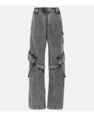 Acne Studios Mid-Rise-Cargohose Aus Baumwoll-Canvas - Grau