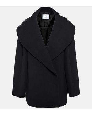 Alaïa Mantel Cocoon Aus Schurwolle - Schwarz