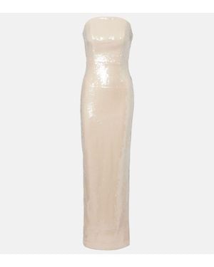Roland Mouret Sequined Gown - White