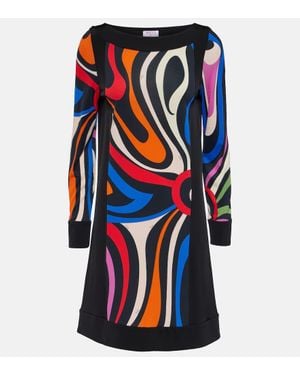PUCCI Marmo Printed Shift Dress - Blue