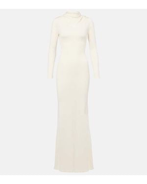 AYA MUSE Maxikleid Viva Aus Seide Und Kaschmir - Weiß