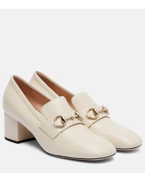 Gucci Loafer-Pumps Lady Horsebit Aus Leder - Weiß