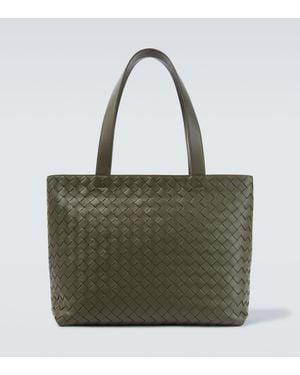 Bottega Veneta Cabas En Cuir Intrecciato - Vert