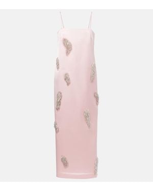 ALÉMAIS Vestido Lencero Cindy De Saten Adornado - Rosa