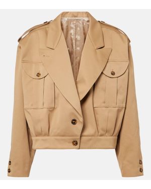 Blazé Milano Cotton Bomber Jacket - Natural