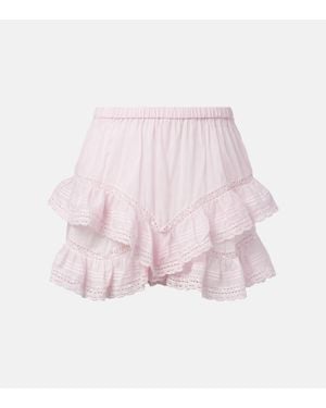 Isabel Marant Shorts Geana Aus Baumwolle Mit Spitze - Pink