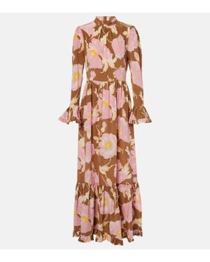 La DoubleJ Visconti Silk Crepe De Chine Maxi Dress - Multicolour