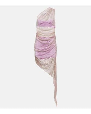 GIUSEPPE DI MORABITO Verziertes Kleid Mit Mesh - Pink