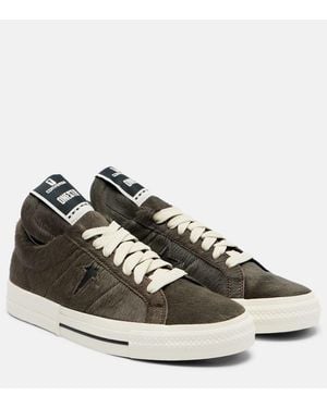 Rick Owens X Converse Drkshdw One Star Pro Ox Calf Hair Sneakers - Brown